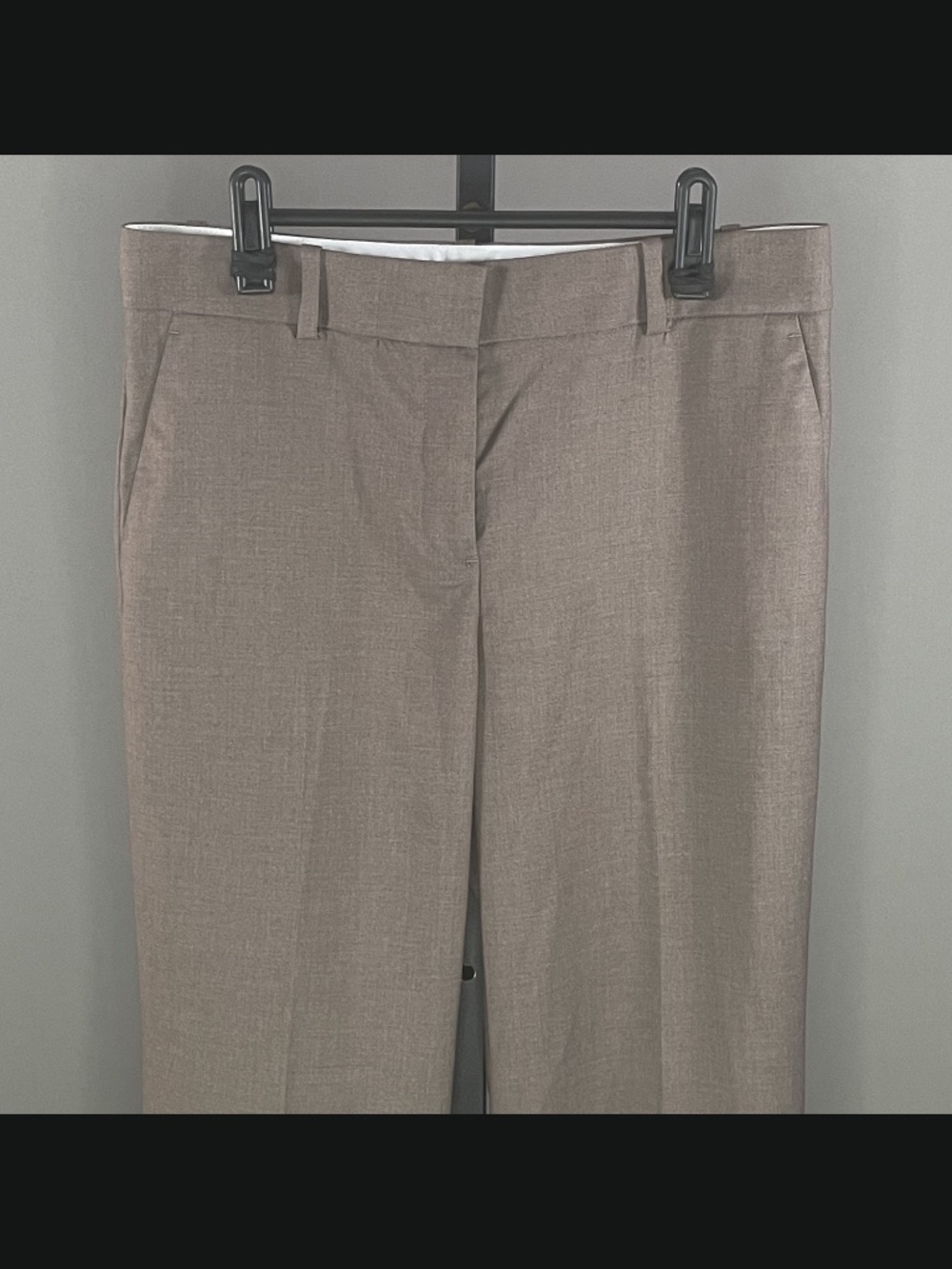 NEW Ann Taylor Pants Womens 4 brown Jayne straight leg trouser classic preppy - Picture 2 of 10